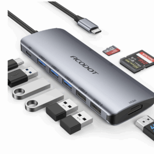 USB C Hub, Acodot 9 in 1 USB C to 4K@60HZ HDMI Multiport Adapter, 3 USB 3.0 Ports, SD/TF Card Reader, 100W PD, Desigend for MacBook Pro Air HP XPS and Other Type C Devices
